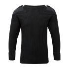 Crew Neck Combat Jumper in Black