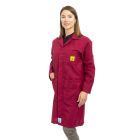 ESD Lab Coats in Burgundy