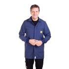 Navy Blue ESD Lab Jacket with elastic cuffs