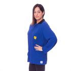 Long sleeved ESD Polo Shirt in Royal Blue