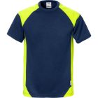 Fristads Navy & Hi-Viz Yellow T-Shirt 122396