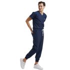 Male Jogger Scrubs in Navy Blue
