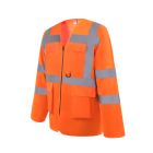 Yoko Hi-Vis Orange Executive Long Sleeve Waistcoat