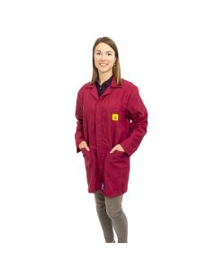 ESD Lab Jackets in Burgundy